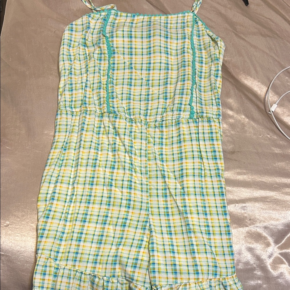 Plaid Sleeveless Jumpsuit